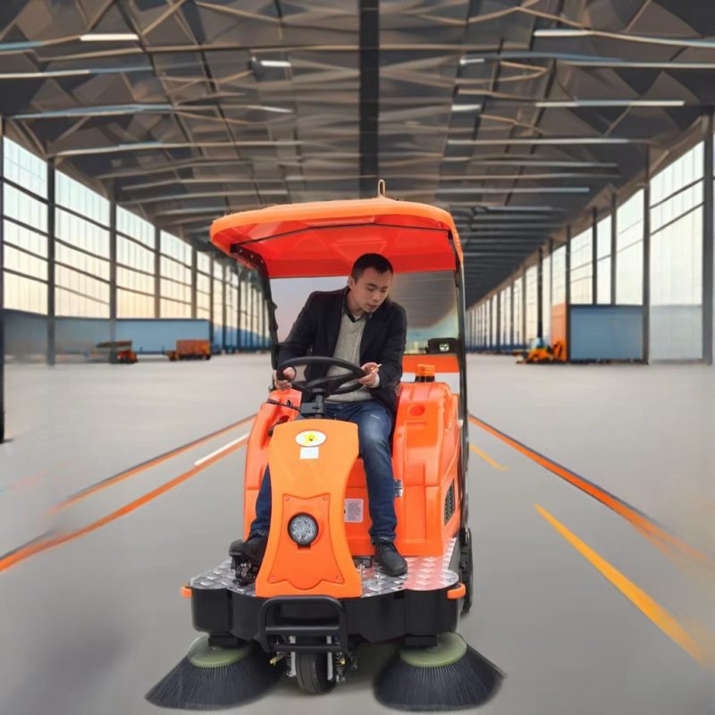 floor sweeper and scrubber machine ride on