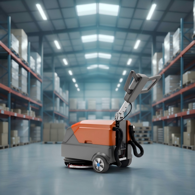 Warehouse Floor Scrubber