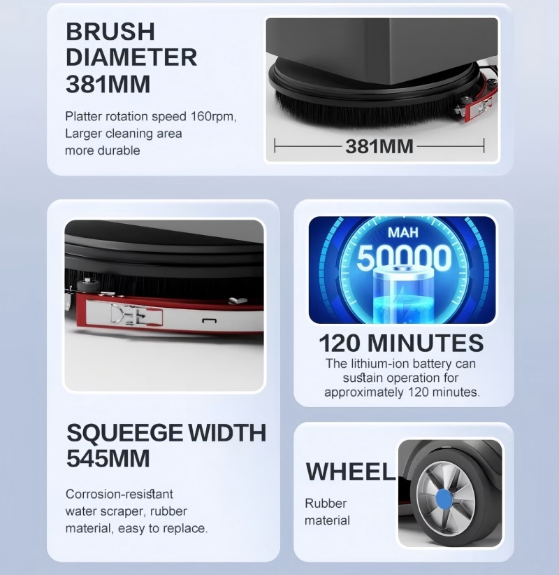 High-quality floor scrubber