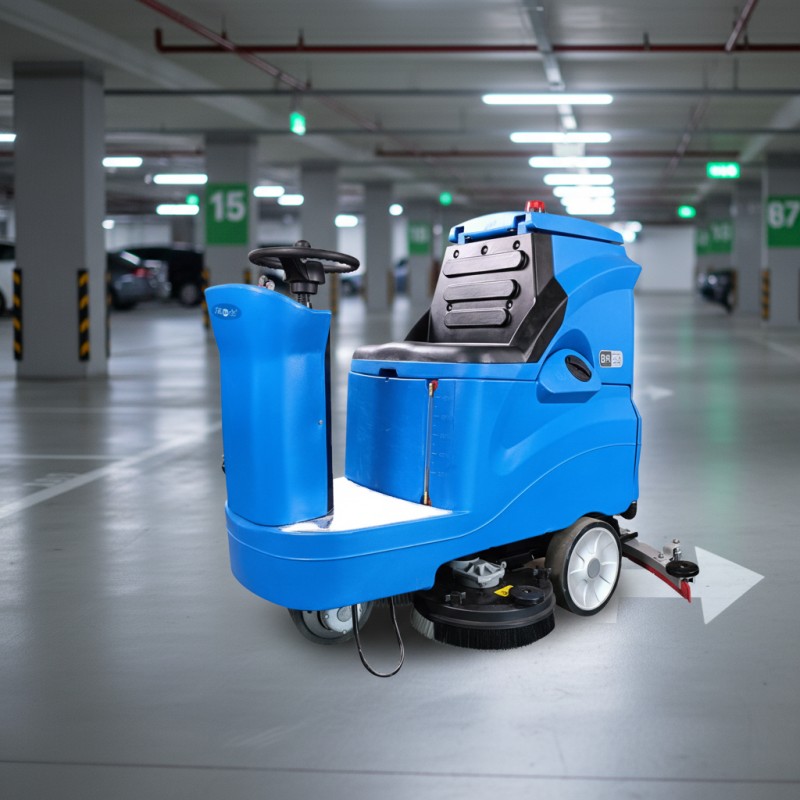 Parking Lot Ride On Scrubber Machine 