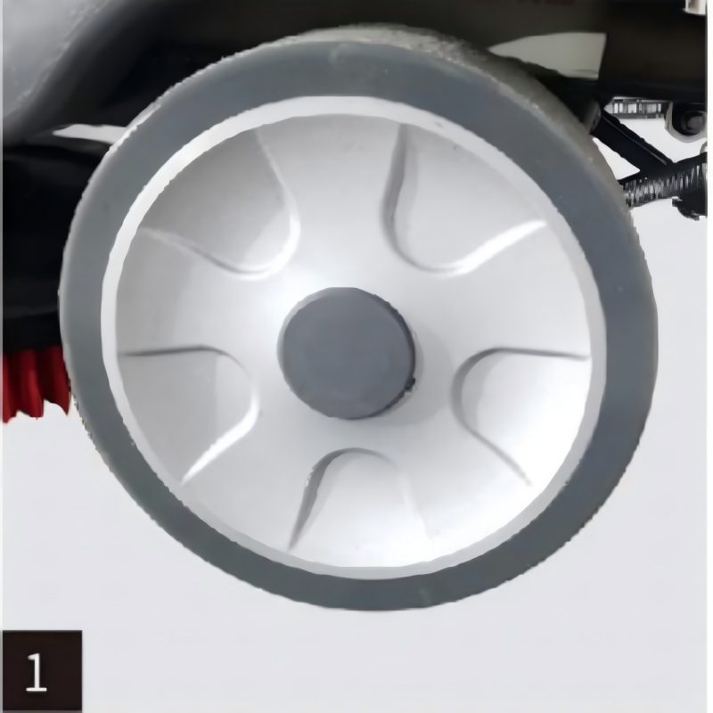 Floor Scrubber with Polyurethane Wheels