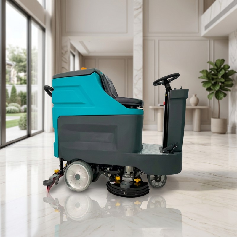 Battery Powered Ride On Scrubber