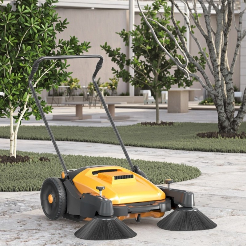 Non-Electric Hand Push Sweeper Machine