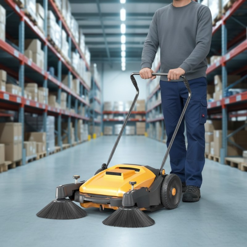 Manual Hand Push Floor Sweeper Without Battery for Commercial & Home Use