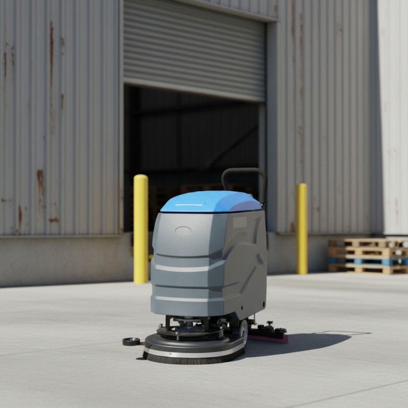 corded walk behind floor scrubber with 50L water tank