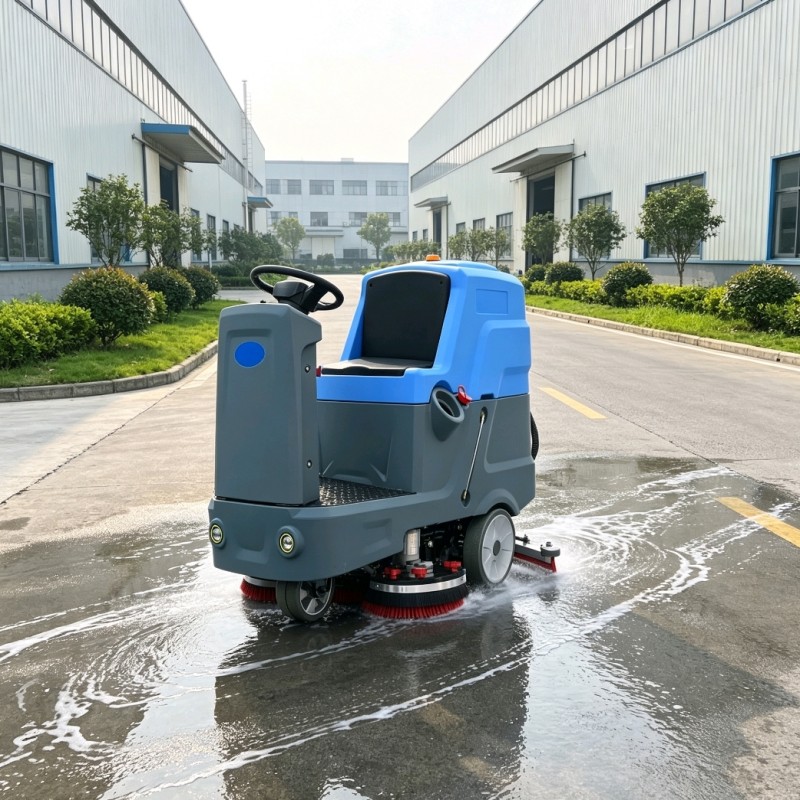 ride on floor scrubber for warehouse